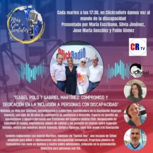 Participación en el programa de radio «Más Con Sentidos»