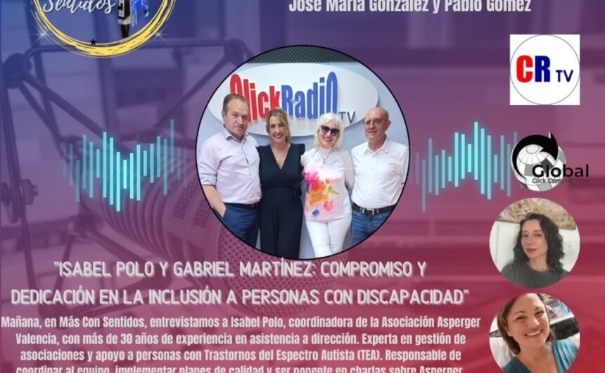 Participación en el programa de radio «Más Con Sentidos»