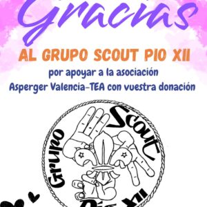 Agradecimiento a los rutas del Grupo Scout Pío XII por su donación