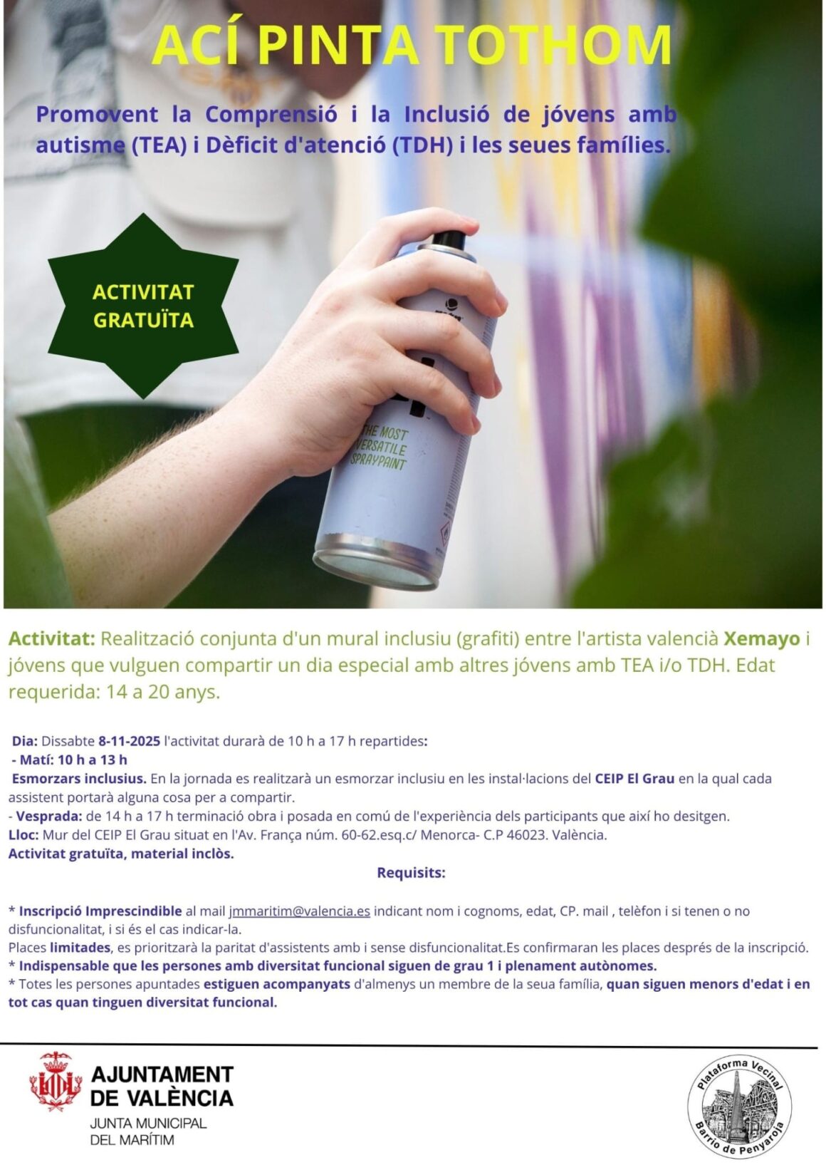 mural inclusivo Aci pinta tothom!