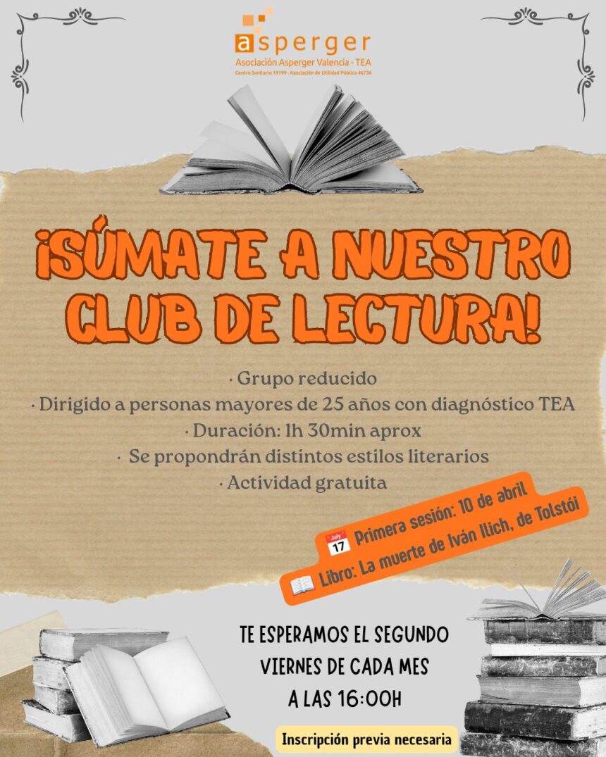 Nueva actividad en la asociación: CLUB DE LECTURA