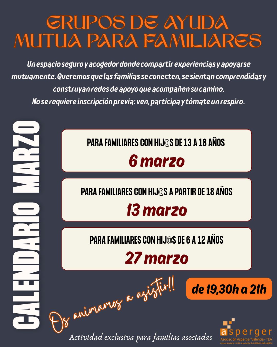 grupo ayuda familias marzo Apoyo familiar – MARZO 2026