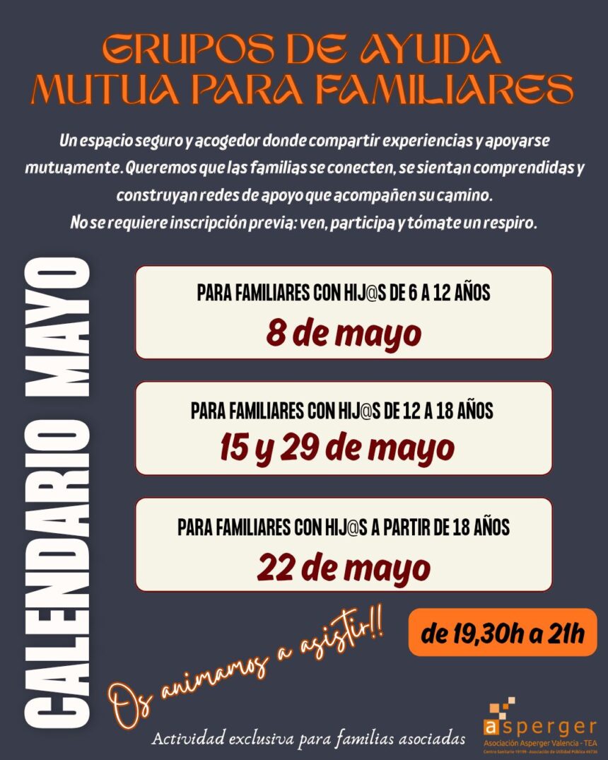 GRUPO APOYO FAMILIAS Apoyo familiar – MAYO 2026
