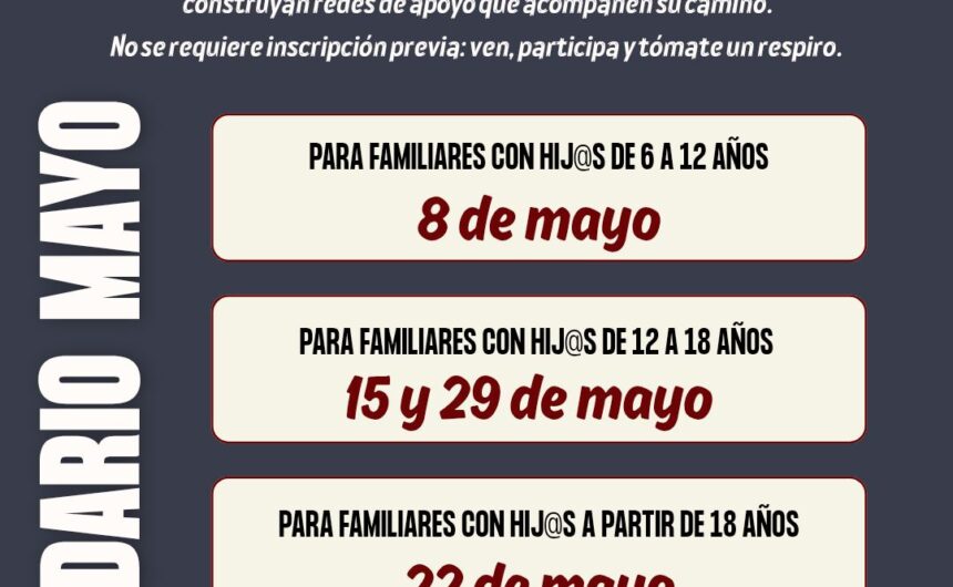 GRUPO APOYO FAMILIAS Apoyo familiar – MAYO 2026