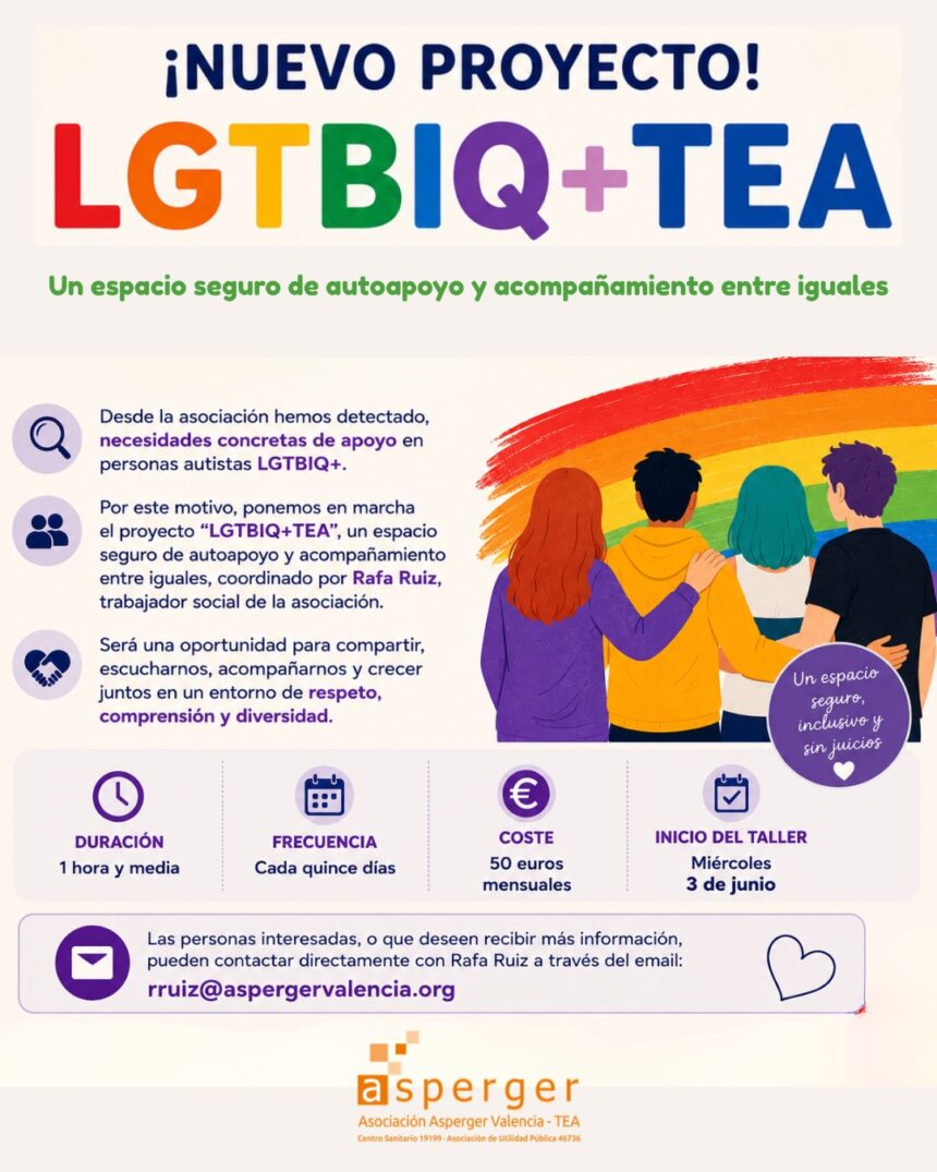 grupo autoapoyo lgtbi Nuevo proyecto en la asociación: “LGTBIQ+TEA”