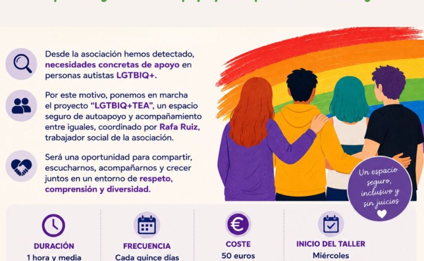 grupo autoapoyo lgtbi Nuevo proyecto en la asociación: “LGTBIQ+TEA”