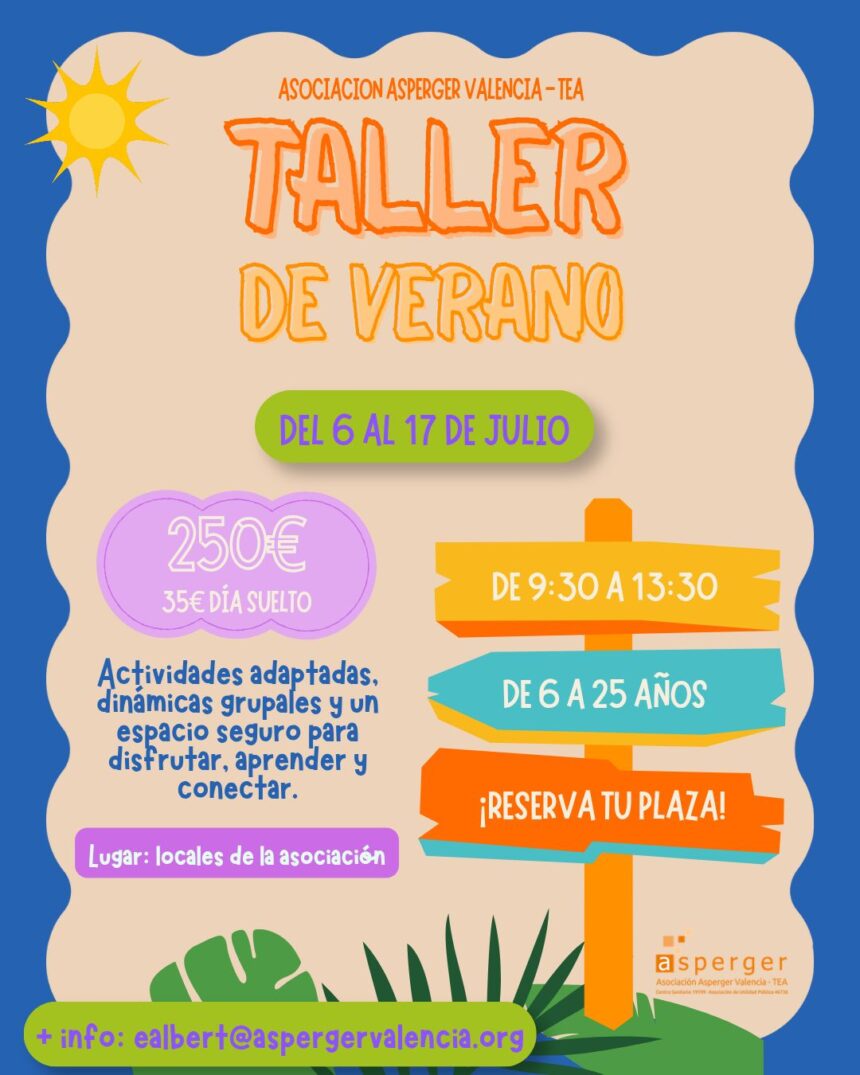 info taller de verano Taller de verano 2026