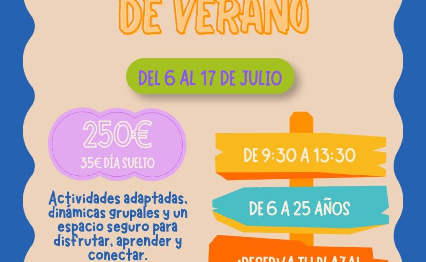 info taller de verano Taller de verano 2026