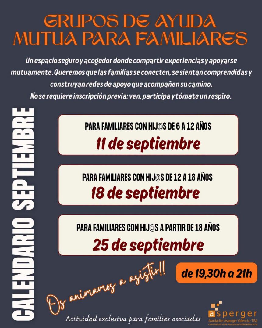 apoyo familias sept Grupo de ayuda mutua para familiares – SEPTIEMBRE 2026