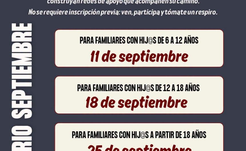 Grupo de ayuda mutua para familiares – SEPTIEMBRE 2026