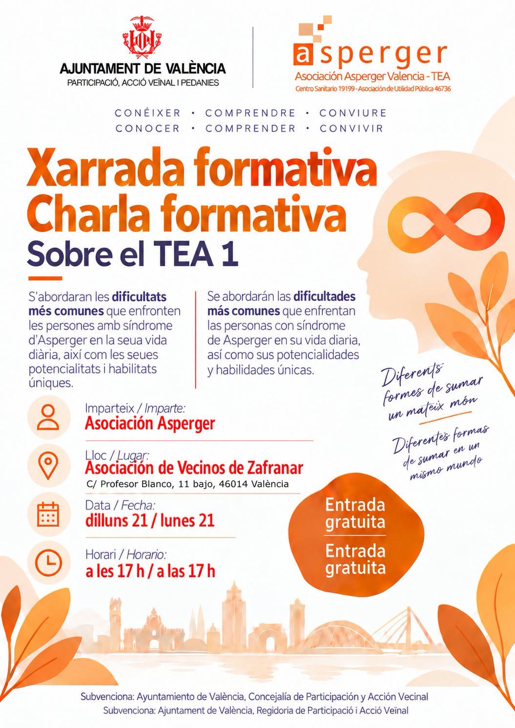 charla asoc vecinos Charla formativa sobre el TEA 1