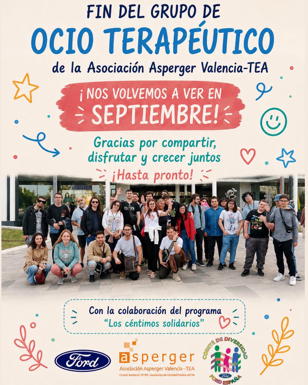 fin ocio Cerramos el Taller de Ocio Terapéutico hasta septiembre!