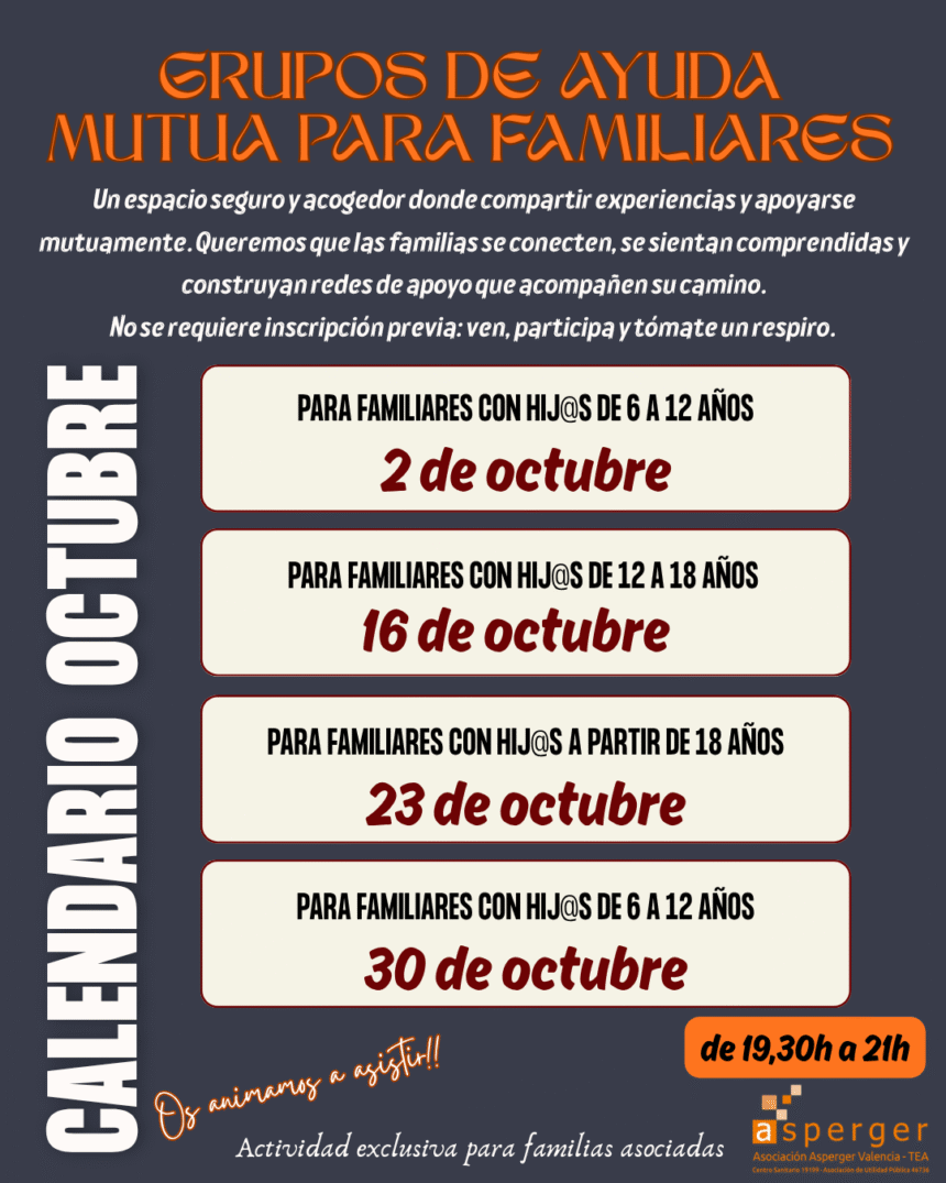 apoyo familiar OCTUBRE Grupo ayuda mutua para familiares